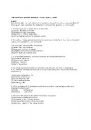 English Worksheet: Enlightenment Exam