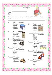 English Worksheet: plural spelling quiz - page 1