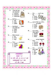 English Worksheet: plural spelling quiz - page 2