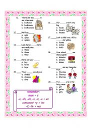 English Worksheet: plural spelling quiz - page 2