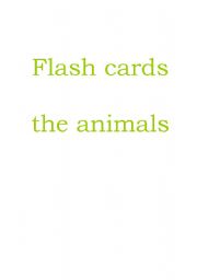 English worksheet: flash cards