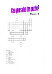 English Worksheet: Puzzle chapter 2 Stepping Stones