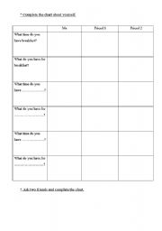 English Worksheet: Food