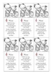 English Worksheet: Song - Nose