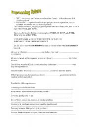 English Worksheet: expressing future