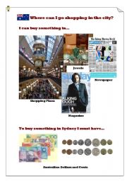 English Worksheet: Where can I go shopping in Sydney?(4)