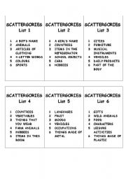 Scattergories