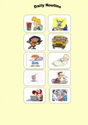 English worksheet: Daily routine