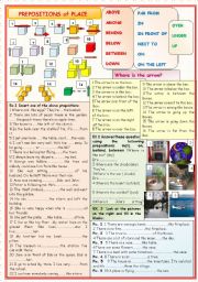 Prepositions of place