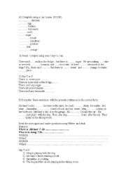 English Worksheet: Revision  Elementary/ Intermediate level 