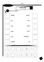 English Worksheet: Shape Match