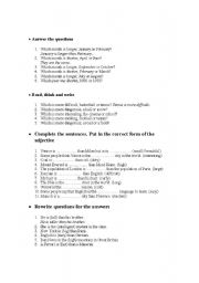 English Worksheet: Comparative exercise