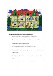 English Worksheet: a strange house