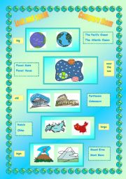 English worksheet: Compare the world