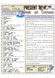 English Worksheet: PRESENT TENSES