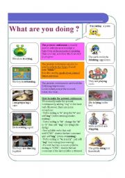 English Worksheet: THE PRESENT CONTINUOUS