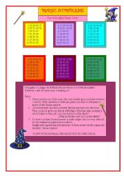English Worksheet: Magic Numbers