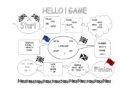 English Worksheet: Hello!  Greetings Game