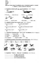 English Worksheet: 5th grade 1st term 3rd exam page1