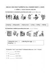 English Worksheet: 5th grade 2nd term 2nd exam page1