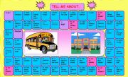 English Worksheet: TELL ME ABOUT...   SPEAKING ACTIVITTY