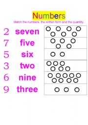 MATCH THE NUMBERS