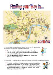 English Worksheet: Finding your way in .... LONDON