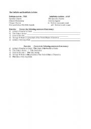 English worksheet: Articles