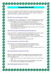 English Worksheet: Around the World