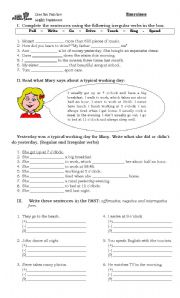 English Worksheet: PAST SIMPLE