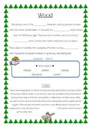 English worksheet: Wood