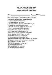 English Worksheet: Simple past
