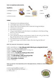 English Worksheet: A funny recipe