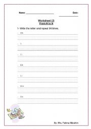 English worksheet: Worksheet for Aliphatic - H to N