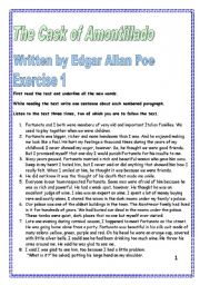 English Worksheet: Reading, listening and writing comprehension 14 pages of exercises