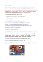 English Worksheet: World War I Poetry  In Flanders Fields