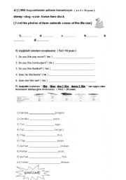 English worksheet: 5th grade 2nd term 2nd exam page2