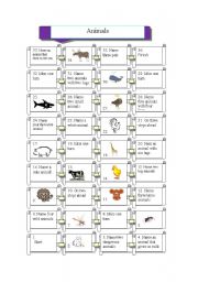 English Worksheet: Animal game