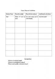 English worksheet: Future Plans and Ambitions