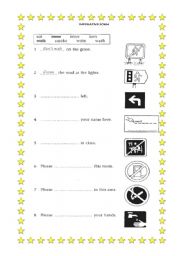 English Worksheet: Imperative Form