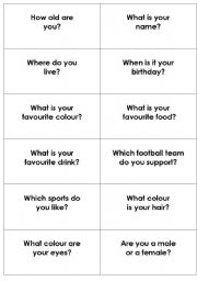 English Worksheet: All About Me