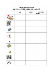 English Worksheet: Christmas Holidays