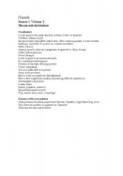 English Worksheet: Friends Season 1 Volume 2