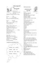 English worksheet: school of rock songs