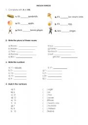 English Worksheet: EXERCISES