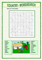 COUNTRY - WORDSEARCH