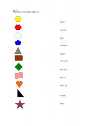 English worksheet: Colours Matching