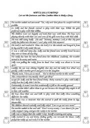English Worksheet: making a story