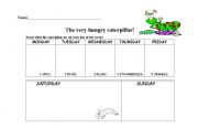 English Worksheet: The very hungry caterpillar