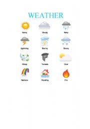 English worksheet: Weather